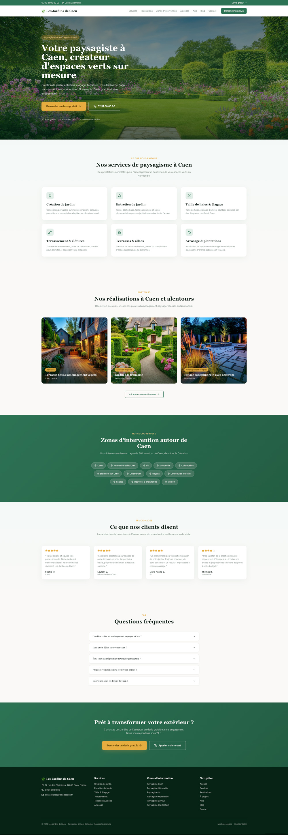 Example of a website created with Lovable