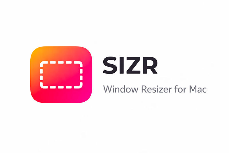 SIZR logo, window resizing application for MacOS